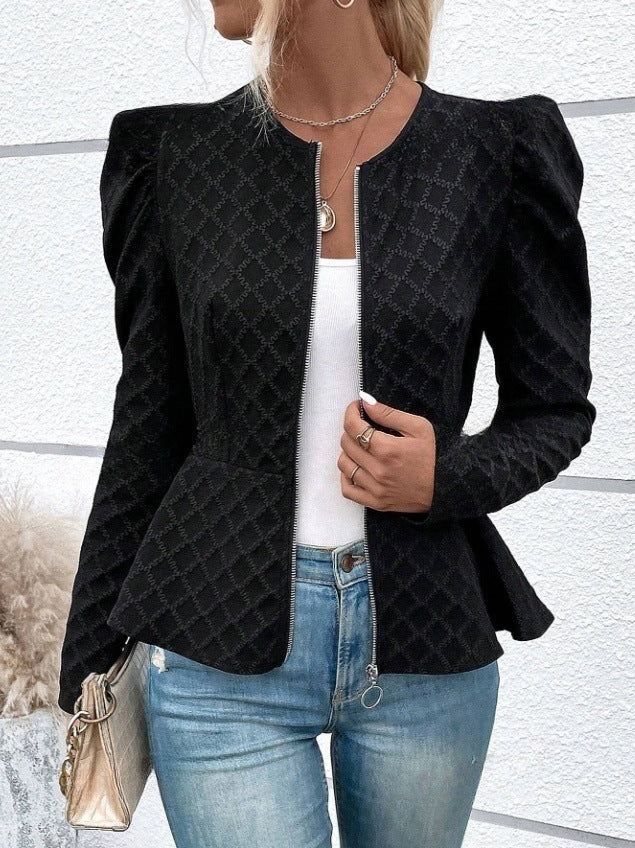 Blazer féminin tendance avec manches bouffantes Chic und Stil