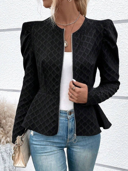 Blazer féminin tendance avec manches bouffantes Chic und Stil