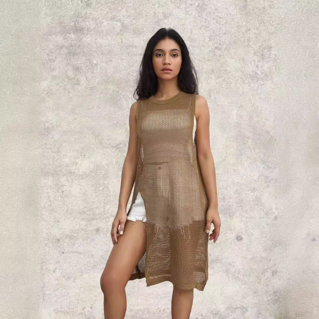Pull léger en tricot pour femmes avec un design en maille tendance et des fentes latérales Chic und Stil