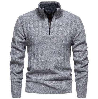 Pull homme avec col montant et fermeture éclair Chic und Stil
