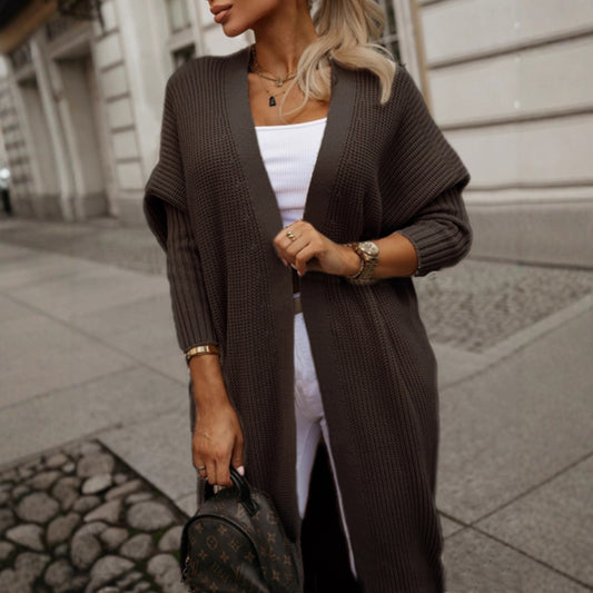 Veste tricotée à manches longues pour femmes avec coupe ouverte et motif gaufré Chic und Stil
