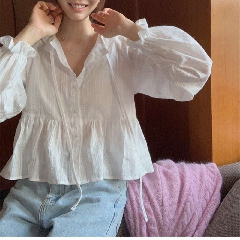 Blouse à volants pour dames Chic und Stil