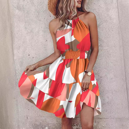 Robe de plage halter vibrante Chic und Stil pour femmes