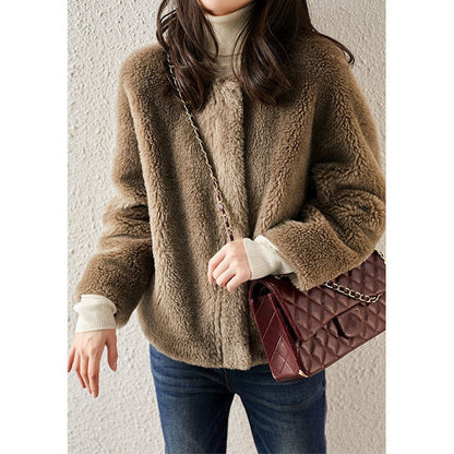 Veste en fausse fourrure douillette pour femmes Chic und Stil