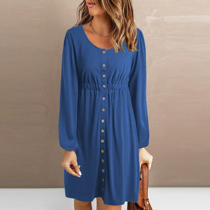 Robe d'été pour femmes avec coupe cintrée et manches longues Chic und Stil