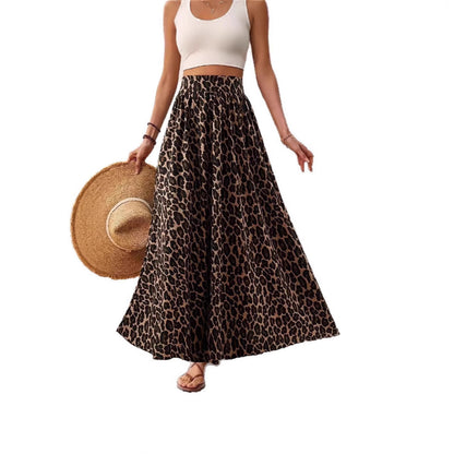 Jupe maxi femme avec motif léopard Chic und Stil