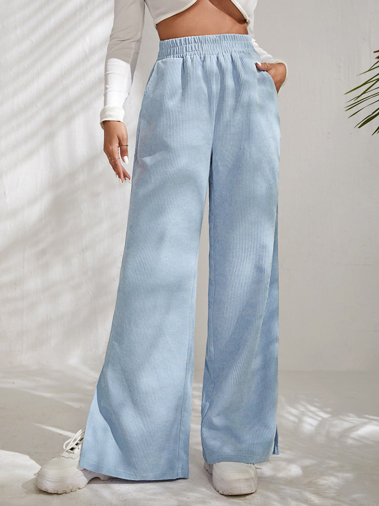 Chic and Style fine shoemaking women’s palazzo pants with side slits