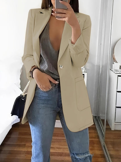 Veste blazer pour femmes élégante avec des détails en boutons brillants et des poches spacieuses Chic und Stil