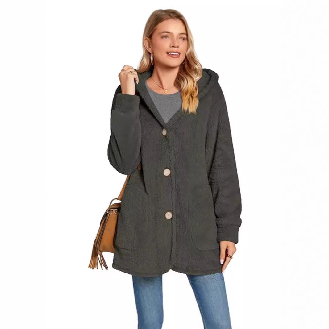 Women's comfortable and cozy vest with hood, Chic and Stil