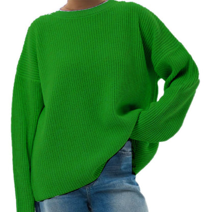 Femmes pull en gros tricot décontracté avec des manches larges et une coupe moderne Chic und Stil