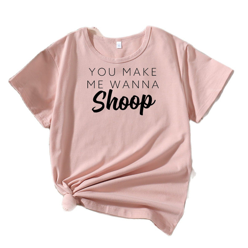 Dames Casual T-shirt Graphique Chic und Stil