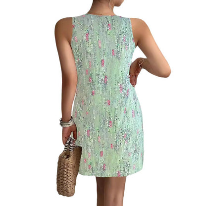 Robe tunique A-line imprimée pour femmes Chic und Stil