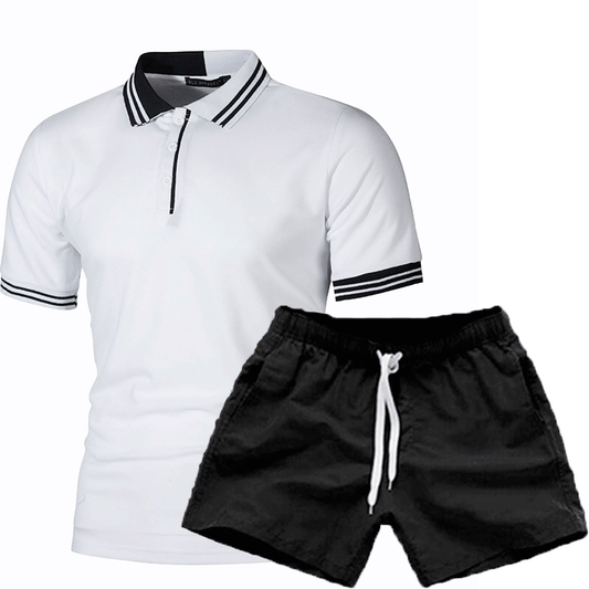 Ensemble polo pour hommes et shorts avec design tendance et confort fonctionnel Chic und Stil