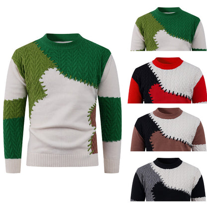Pull mode pour homme avec un design patchwork unique Chic und Stil