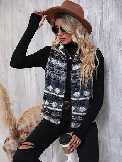 Dames Gilet à motifs colorés Chic und Stil