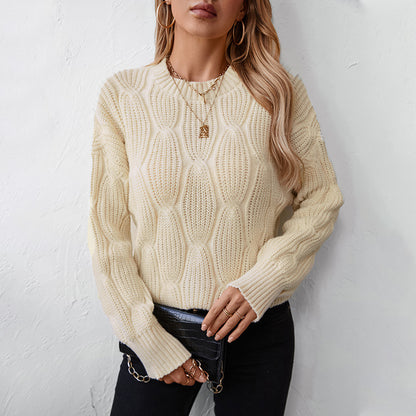 Pull en tricot pour femmes avec design en torsades décoratives et coupe confortable Chic und Stil