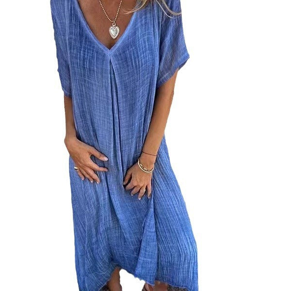 Robe d'été légère pour femmes avec décolleté en V Chic und Stil