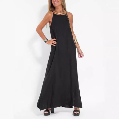 Robe maxi pour dames avec une coupe élégante et de fines bretelles Chic und Stil