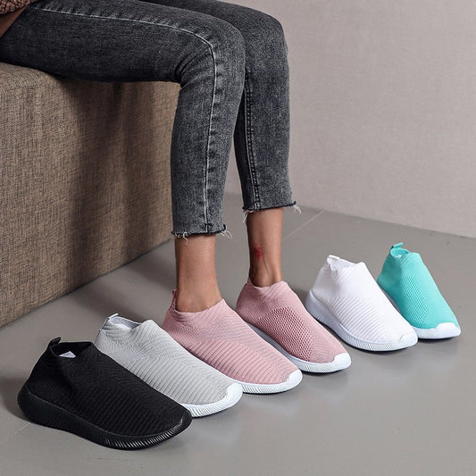 Baskets dames à enfiler respirantes avec dessus élastique et semelle amortissante Chic und Stil