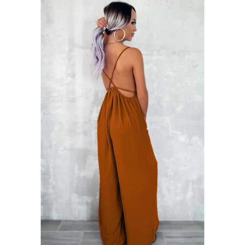 Combinaison large à dos nu pour dames Chic und Stil