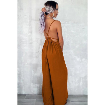 Combinaison large à dos nu pour dames Chic und Stil