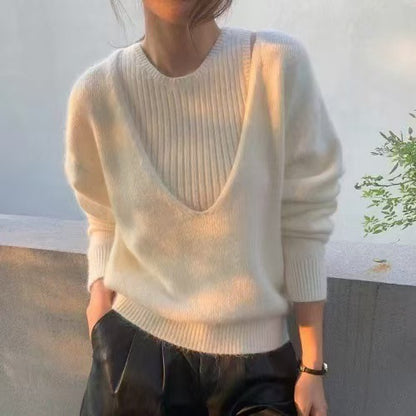 Pull en tricot décontracté pour dames Chic und Stil
