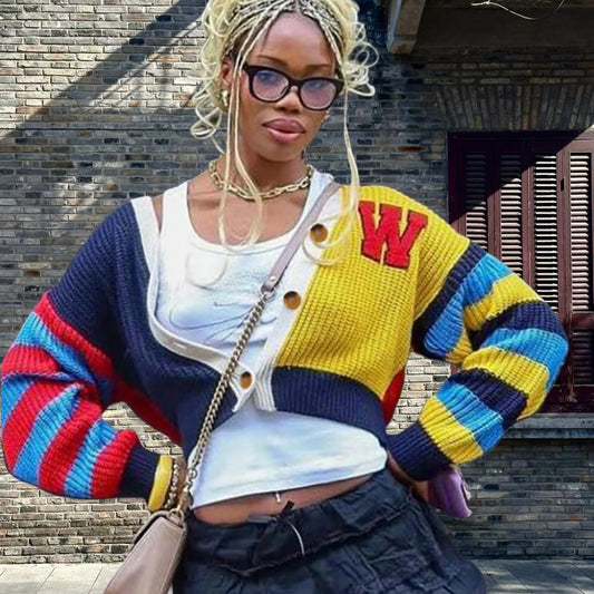 Dames Gilet à motif avec détails de boutons et manches larges Chic und Stil