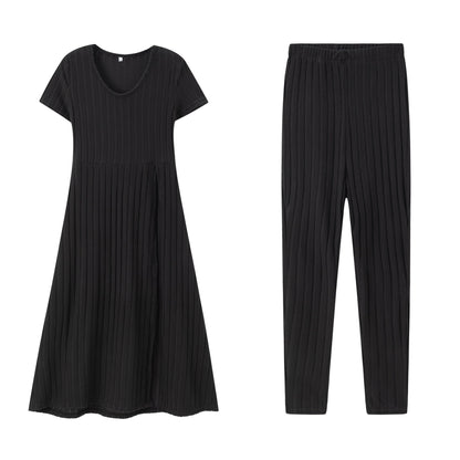 Set de robe côtelée et leggings Chic und Stil pour femme
