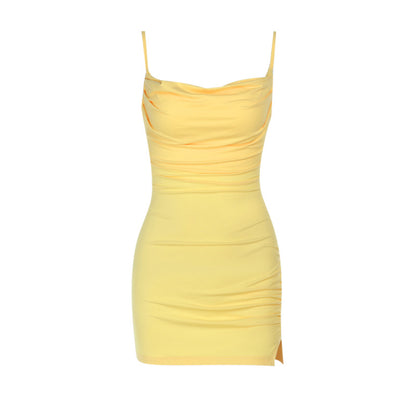 Robe mini sans manches froncée Chic und Stil