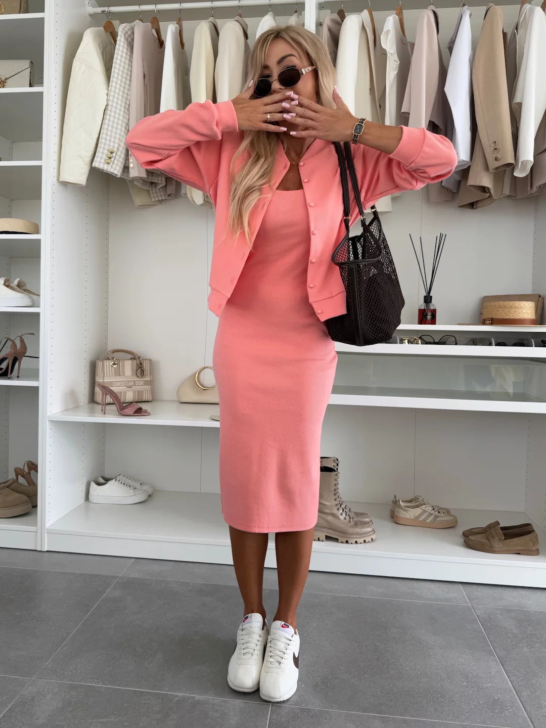 Robe de sport pour femmes avec veste en coton assortie Chic und Stil