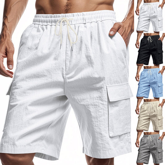 Shorts cargo décontractées pour hommes avec ceinture élastique et poches latérales pratiques Chic und Stil