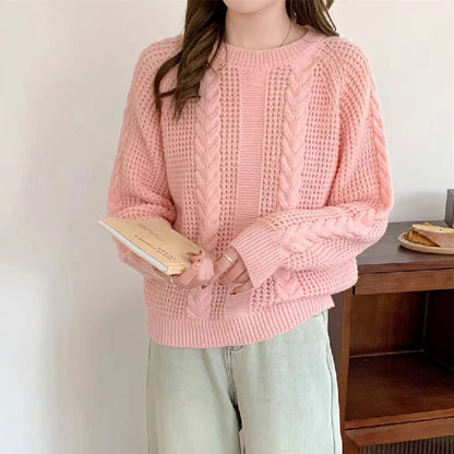 Pull en grosse maille pour dames avec motif en torsades et coupe décontractée Chic und Stil