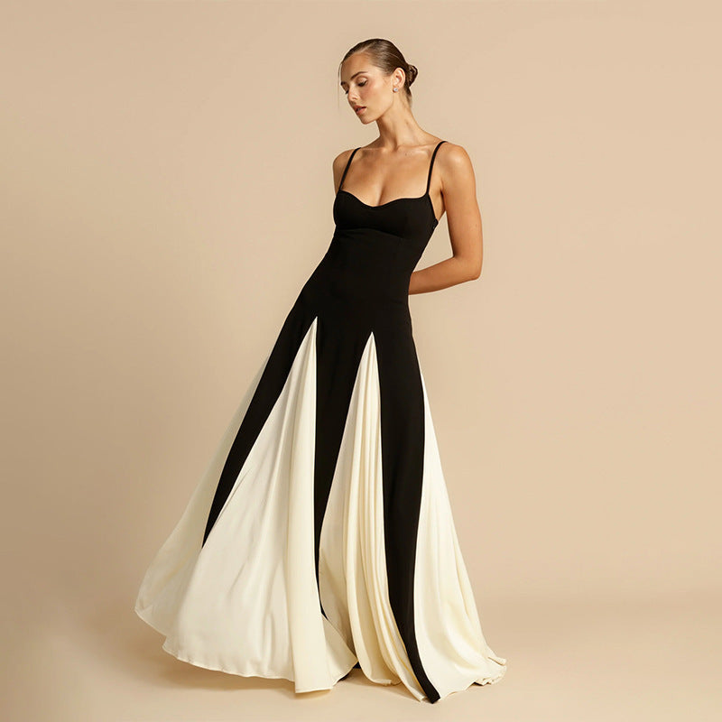 Dames Élégante Robe Maxi avec Décolleté en V Profond et Drapés Latéraux Chic und Stil