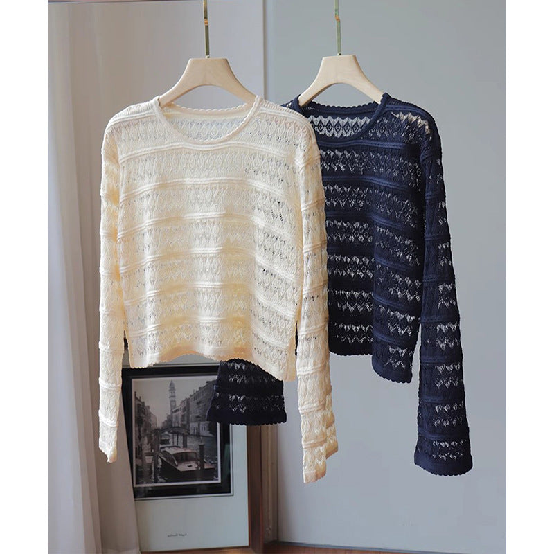 Sweater en dentelle cropped Chic und Stil pour femmes