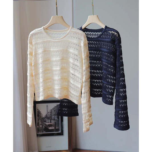 Sweater en dentelle cropped Chic und Stil pour femmes