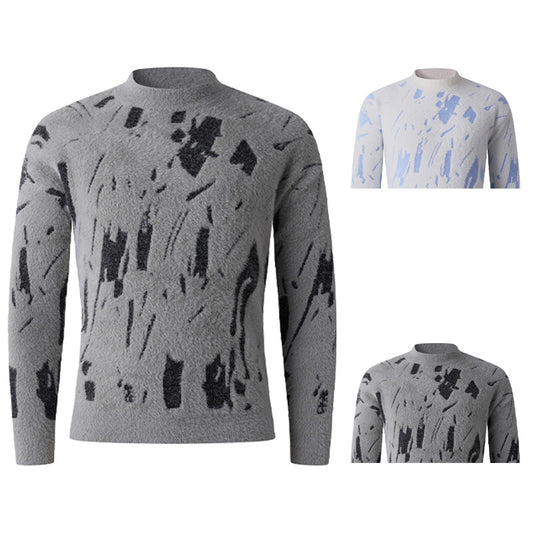 Pull femme tendance avec motif structuré et col haut Chic und Stil