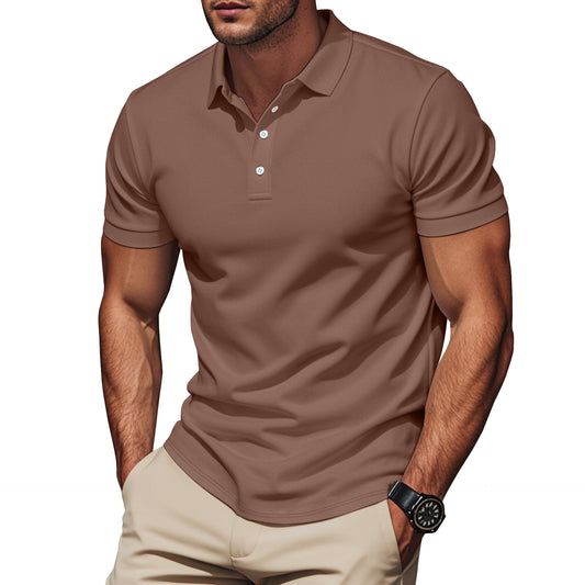Polo pour hommes à la mode en matériau respirant avec design texturé Chic und Stil
