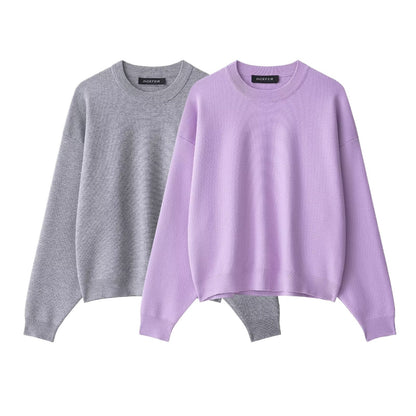 Pull en sweat décontracté pour femmes avec une coupe ample et un col rond moderne Chic und Stil