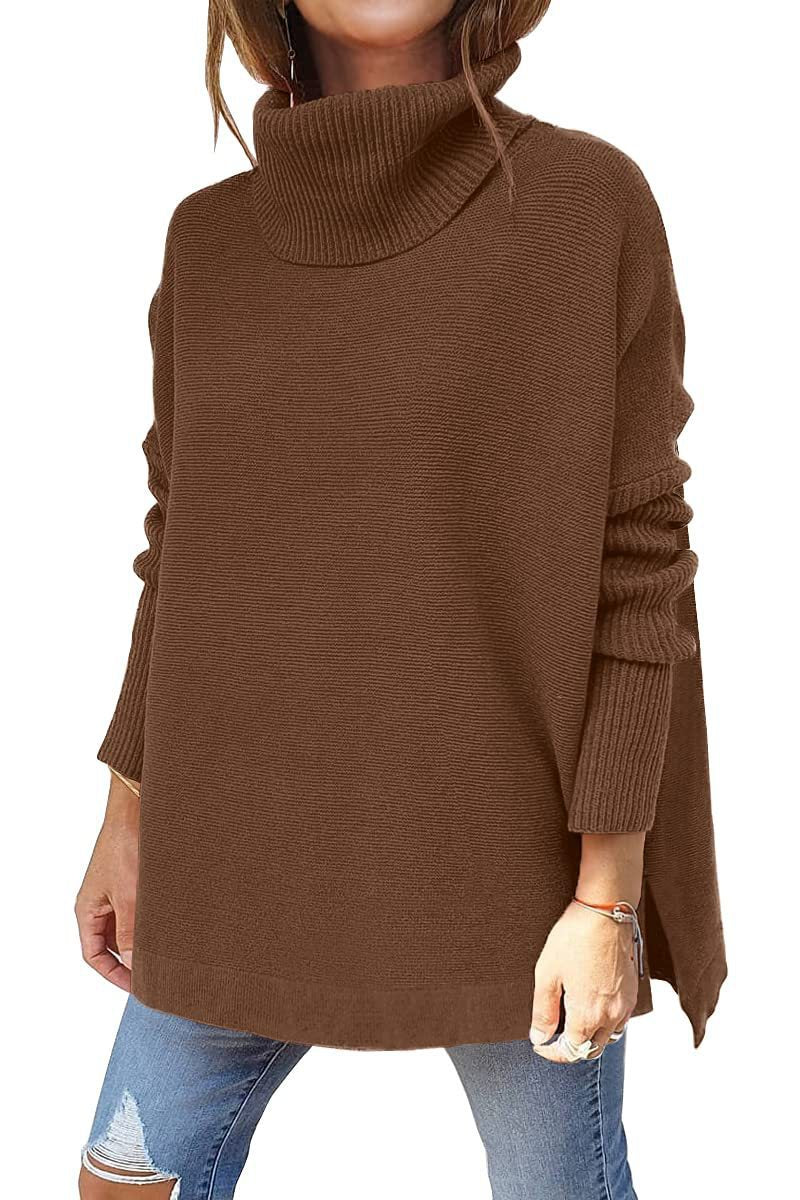Pull roulé confortable pour femmes avec un motif en tricot doux Chic und Stil