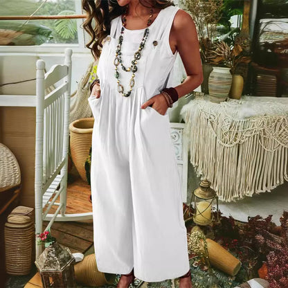 Dames combinaison décontractée avec jambes larges et poches Chic und Stil