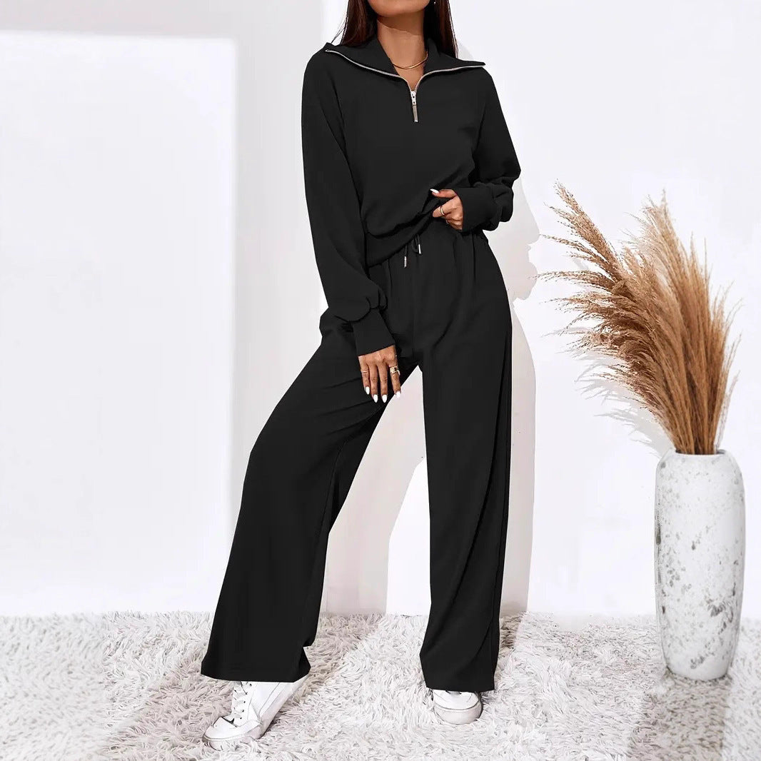 Dames ensemble de sport avec fermeture éclair moderne et coupe décontractée Chic und Stil