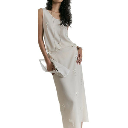 Jupe maxi brodée élégante pour femmes Chic und Stil