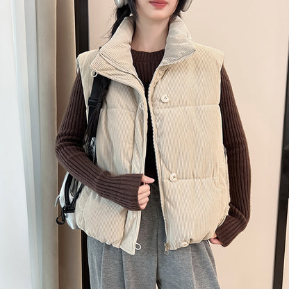 Dames Gilet matelassé confortable avec poches hautes Chic und Stil