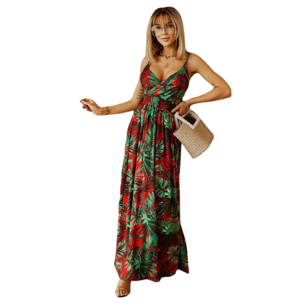 Robe maxi pour femmes avec motif floral et coupe élégante Chic und Stil