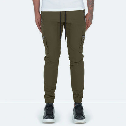 Pantalon cargo pour hommes avec poches zippées latérales Chic und Stil