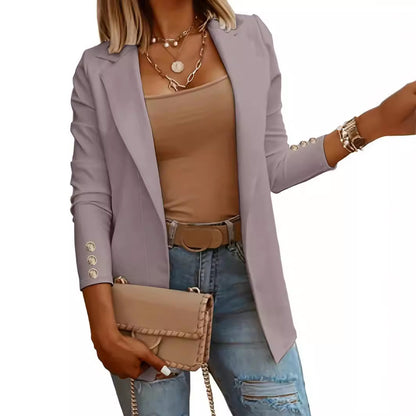 Dames élégant blazer avec des détails de bouton tendance Chic und Stil