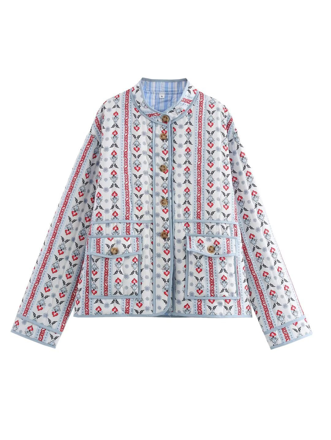 Dames doudoune avec motifs floraux et poches pratiques Chic und Stil