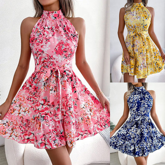 Robe Mini Détachable Floral à Bretelles Chic und Stil