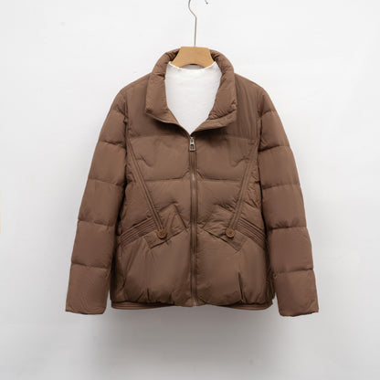 Dames doudoune d'hiver matelassée avec poches pratiques et grand col Chic und Stil