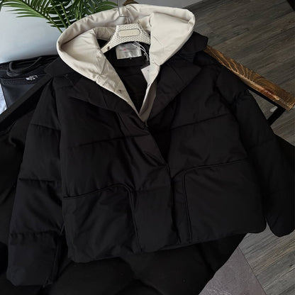 Dames doudoune avec grande capuche et coupe moderne Chic und Stil